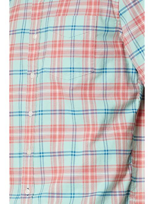 L.L.Bean Comfort Stretch Oxford Short Sleeve Slightly Fitted Plaid