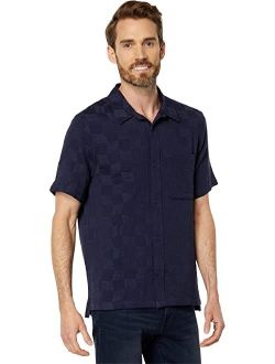 Short Sleeve Easy Shirt - Novelty Checker Texture