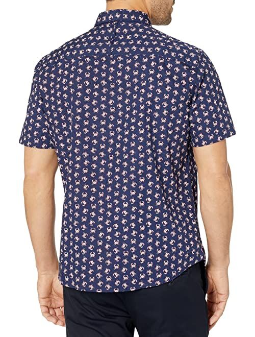 Johnston & Murphy Short Sleeve Crab Print Shirt