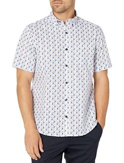 Short Sleeve Pirate Print Shirt