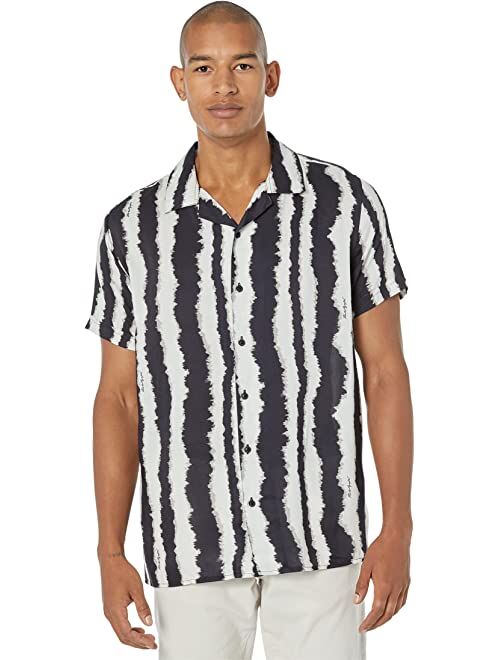 Karl Lagerfeld Paris Tie-Dye Stripe Short Sleeve Shirt