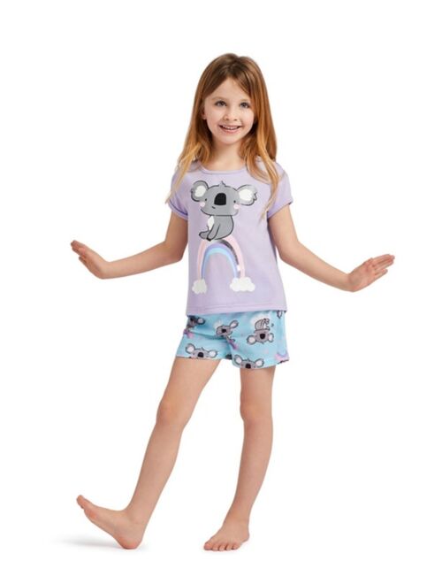 JELLIFISH KIDS Child Girls 2-Piece Pajama Set Kids Sleepwear, Short Sleeve Top and Shorts PJ Set