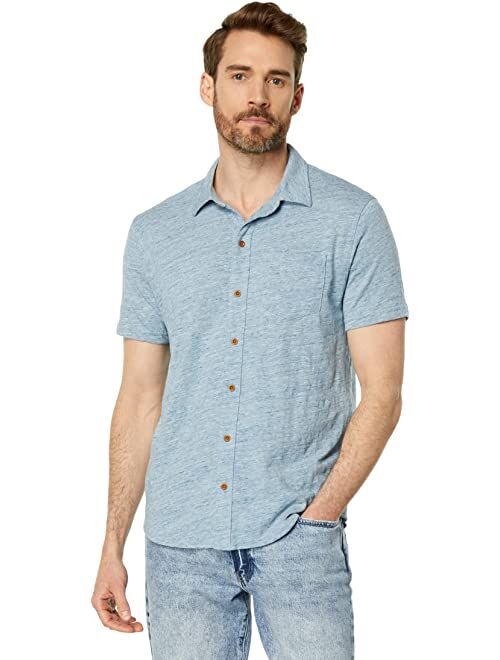 Lucky Brand Linen Short Sleeve Button-Up Shirt