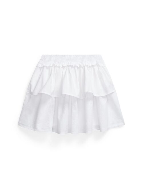POLO RALPH LAUREN Toddler and Little Girls Tiered Cotton Seersucker Skirt