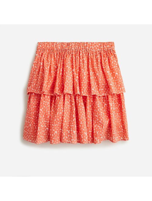 J.Crew Girls' ruffle voile skirt in floral