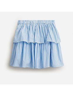 Girls' tiered skirt in stripe