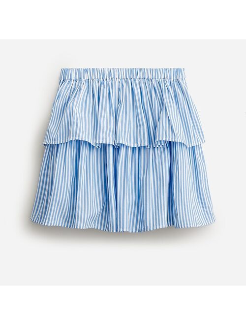 J.Crew Girls' tiered skirt in stripe