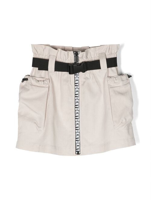Dkny Kids belted cargo-pocket skirt