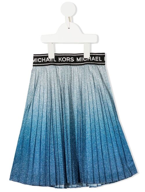 Michael Kors Kids glitter-ombre pleated skirt