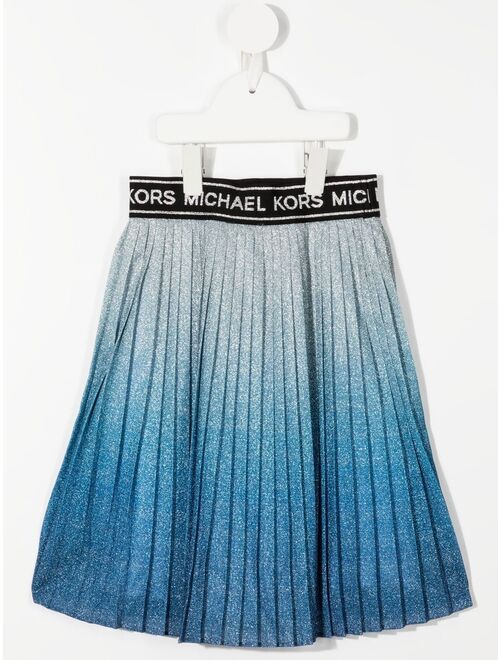 Michael Kors Kids glitter-ombre pleated skirt