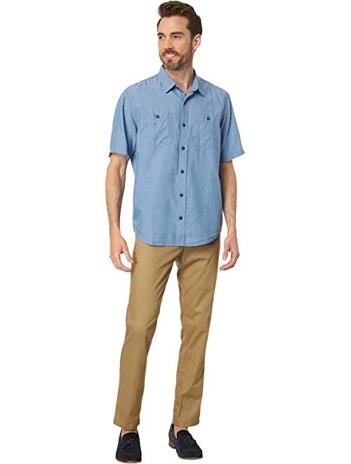 L.L.Bean Rugged Linen Short Sleeve Shirt Traditional Fit