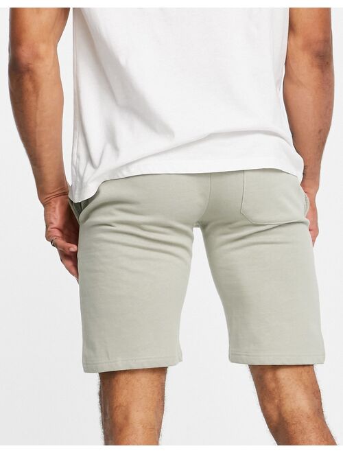 French Connection jersey shorts in sage