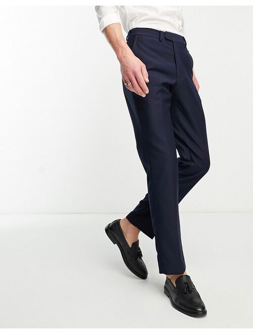 French Connection wedding suit pants in navy