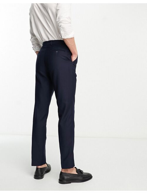 French Connection wedding suit pants in navy