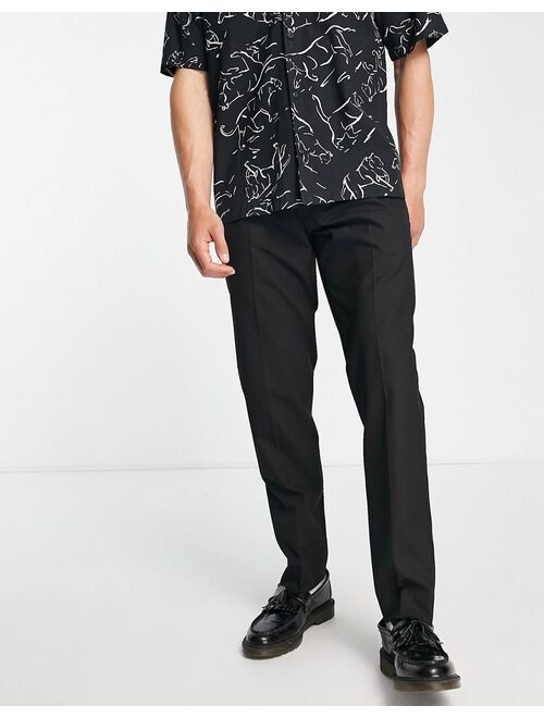 French Connection regular fit pants in black