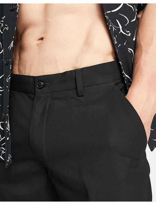 French Connection regular fit pants in black