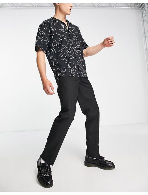 French Connection regular fit pants in black