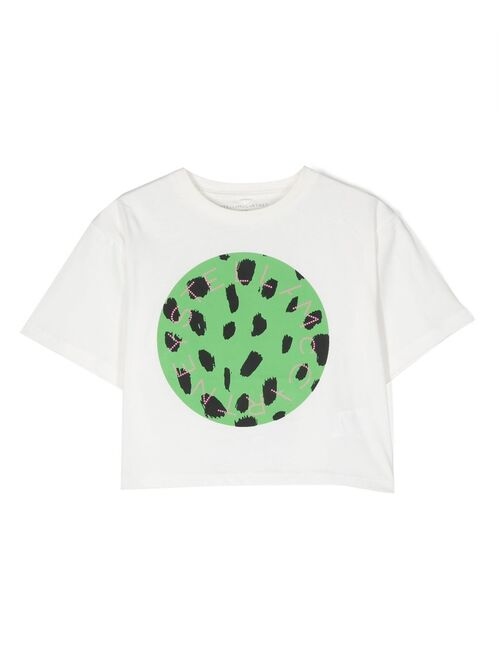 Stella McCartney Kids cropped graphic-print T-shirt