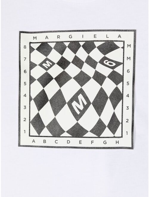 MM6 Maison Margiela Kids graphic-print cropped T-shirt