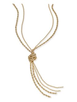 Double Rope Knotted Lariat Necklace, 32"   2" extender, Created for Macy's