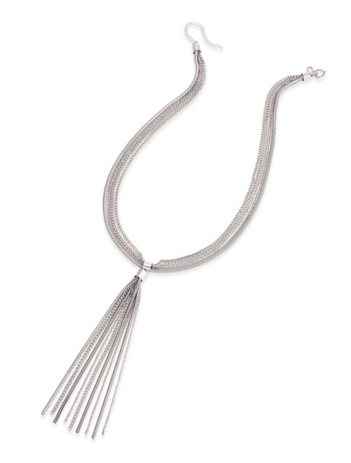 INC INTERNATIONAL CONCEPTS Multi-Chain Tassel Long Lariat Necklace, 28" + 3" extender, Created for Macy's