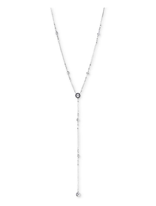 DKNY Logo Crystal Station Y-Necklace, Created for Macy's