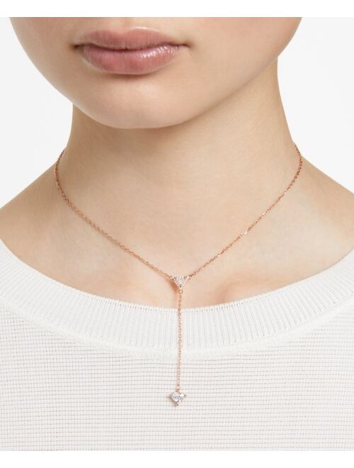 SWAROVSKI Rose Gold-Tone Crystal Ortyx Lariat Necklace, 14-7/8" + 2" extender