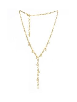 Crystal Dangle Lariat Necklace