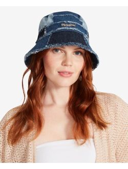 Women's Patchwork Denim Bucket Hat