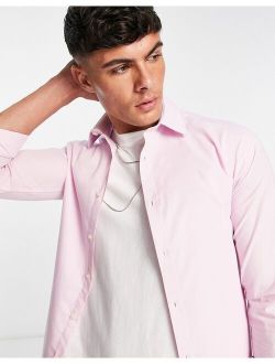 skinny fit formal shirt in dusty pink