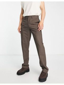 slim pants in taupe