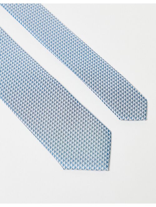 French Connection printed tie in blue