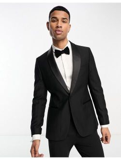 suit jacket in black with contrasting lapels