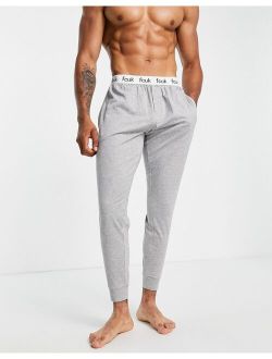 lounge pants in light gray