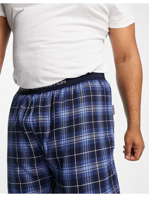 French Connection Plus lounge bottoms in blue check