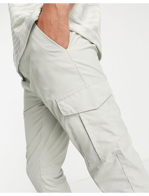 French Connection Tall utility tech cargo pants in stone