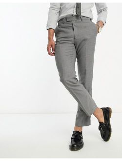 suit pants in marine and gray check
