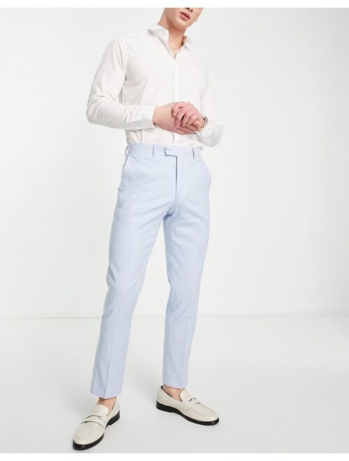 French Connection linen suit pants in soft blue
