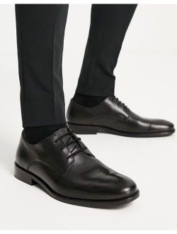 leather formal derby shoes in black