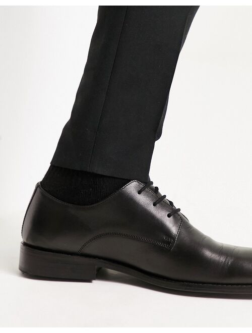 French Connection leather formal derby shoes in black