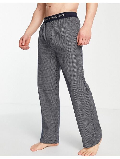 French Connection woven lounge pant in black mini check