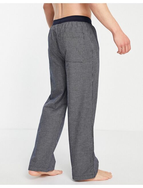 French Connection woven lounge pant in black mini check