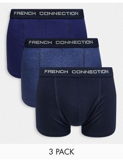3 pack boxers in blue and navy