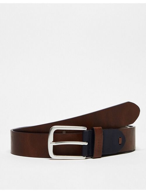French Connection leather belt in tan