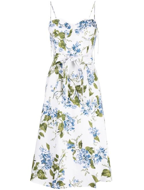 Reformation Kieryn floral-motif linen dress
