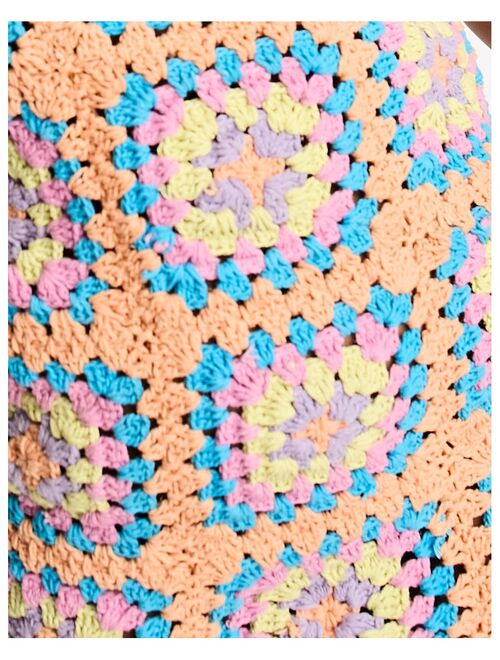 Miss Selfridge crochet knit mini dress in multi