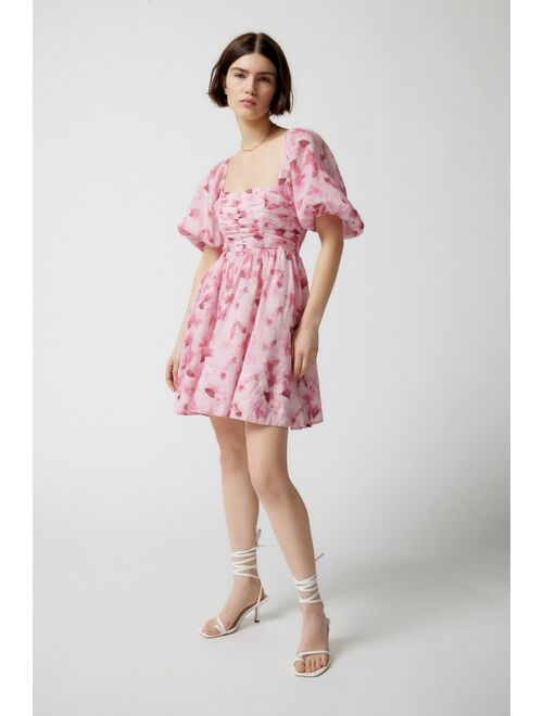 Bardot Kehlani Floral Puff Sleeve Mini Dress