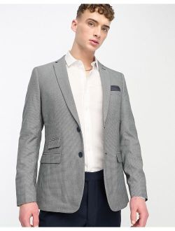 suit jacket in black and gray check