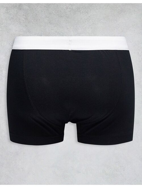 French Connection 3 pack boxers in black white and gray