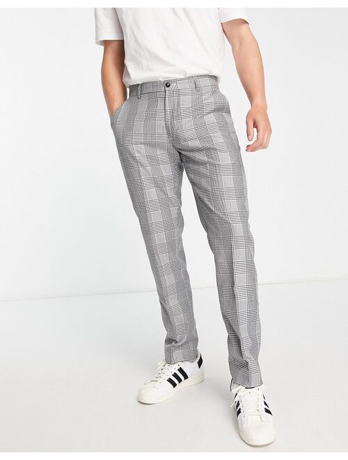French Connection regular fit pants in gray check